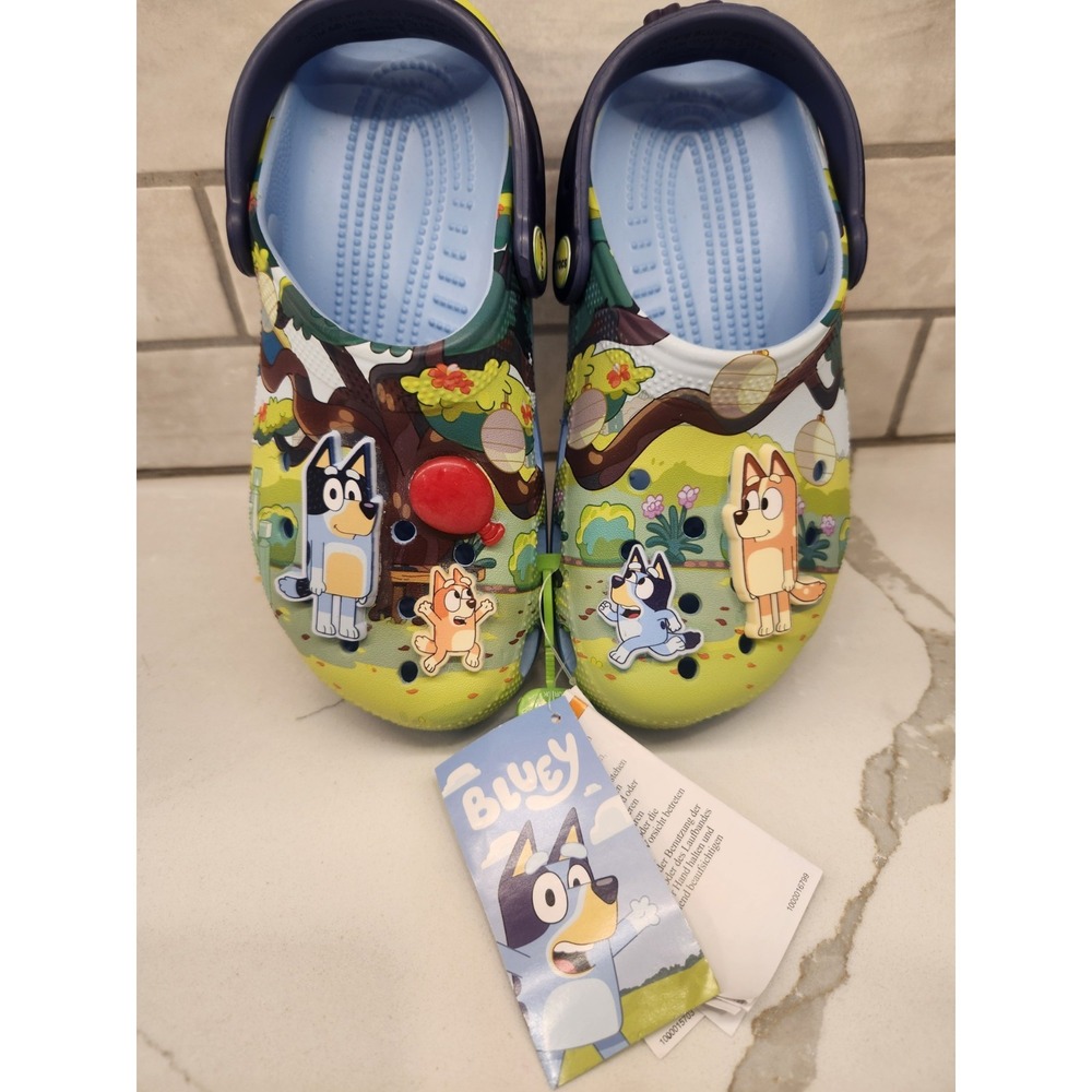 Crocs Kids Bluey Dog Classic Clogs Size J3 New With Tags